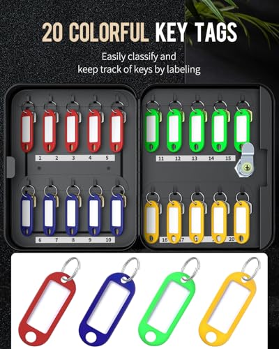 20 48 Position Key Cabinet with Key Lock with Key Tag Labels