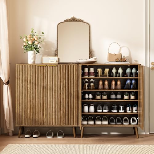 5 Tier Shoe Storage Cabinet with Adjustable Shelves
