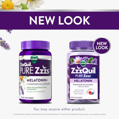 Pure Zzzs Melatonin Natural Flavor Supplement Gummies with Chamomile