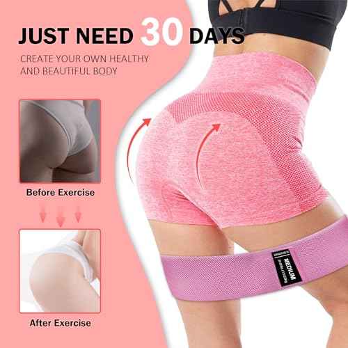 Non Slip Fabric Resistance Bands for Working Out 3 Levels