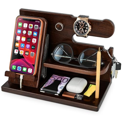 Wood Phone Docking Station for Men