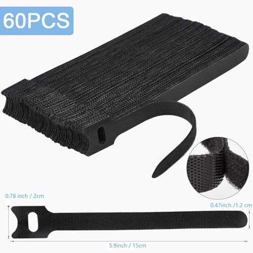 Cable Ties Adjustable Cord Straps Wire Organizer Cord Wrap and Hook Loop Cable Management