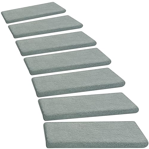 Bullnose Carpet Stair Treads Ultra Plush for Wooden Steps