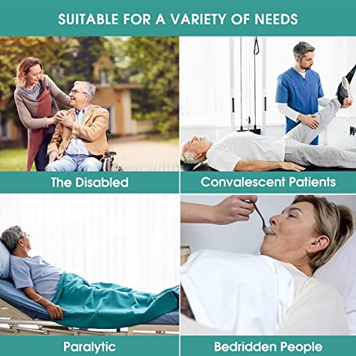 Positioning Bed Pad with Handles Washable Draw Sheets for Hospital Bed Ridden Patient Lifting &Transfer Sheet Nylon