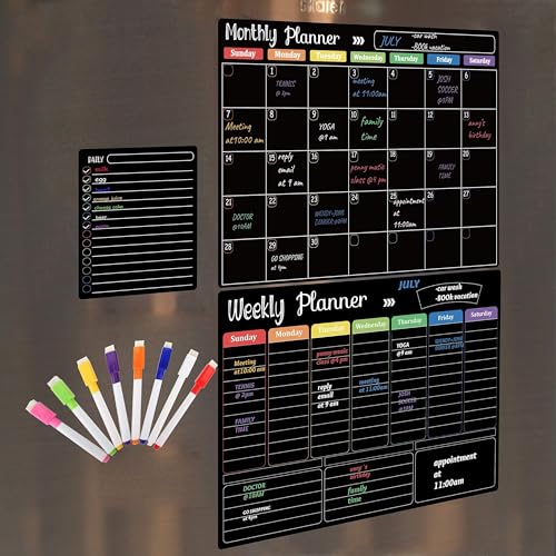 Magnetic Dry Erase Calendar Whiteboard