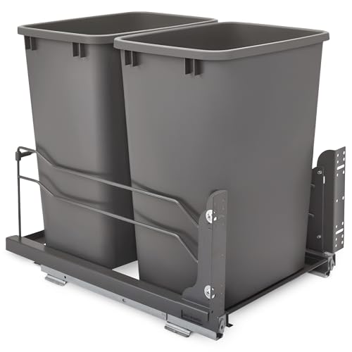 Steel Double Pullout Waste Container with Soft