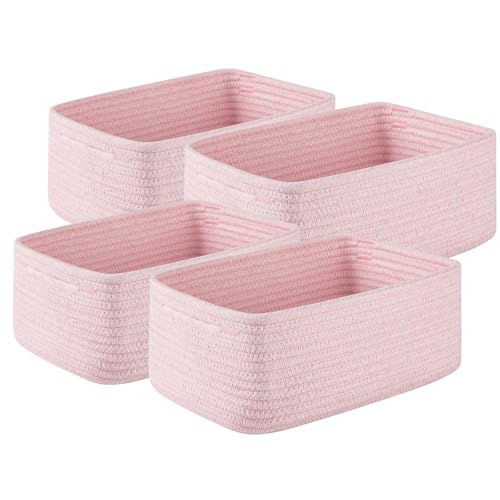 4 Pack Small Storage Shelf Baskets for Organizing