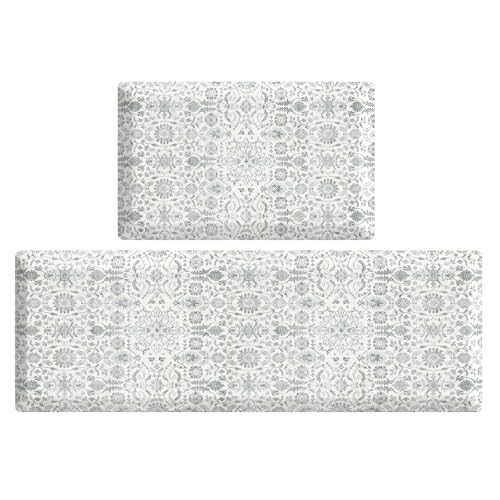 Boho Vintage Floral Kitchen Rug