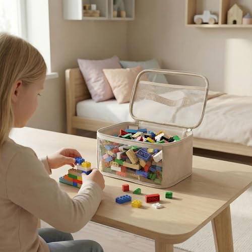 2 Pack Clear Storage Cubes with Lids