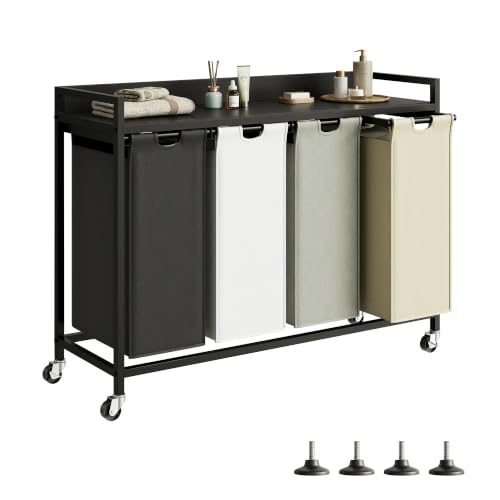 Laundry Hampers with Shelf and Pull