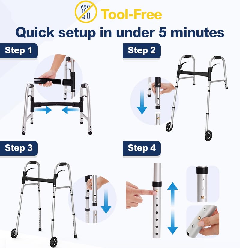 Standard Walker with Wheels