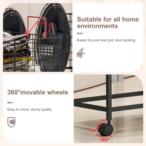 Wire Laundry Hamper Cart
