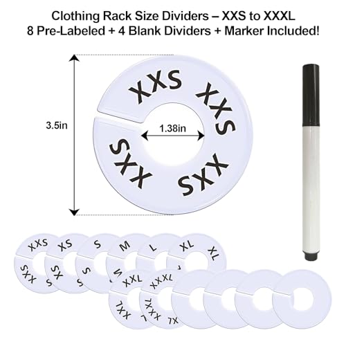 Clothing Rack Size Dividers
