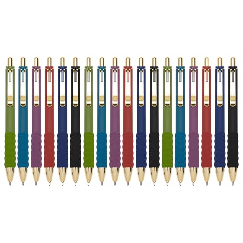Ballpoint Pens Black Medium Point 1mm Pen with Super Soft Grip Ball Point Pen for Men Women Retractable Pens