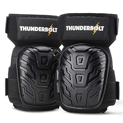 Knee Pads for Men Construction Knee Pads for Work for Men and Women with Double Gel for Gardening Flooring Roofing Heavy Duty with Extra Thick Foam and Strong Adjustable Non