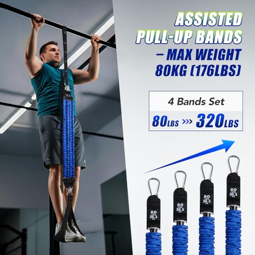 Pull Up Assistance Bands with Foot Support Pedal