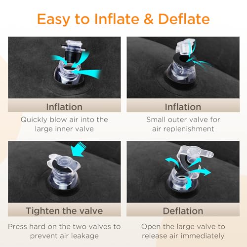 Inflatable Travel Foot Rest Pillow