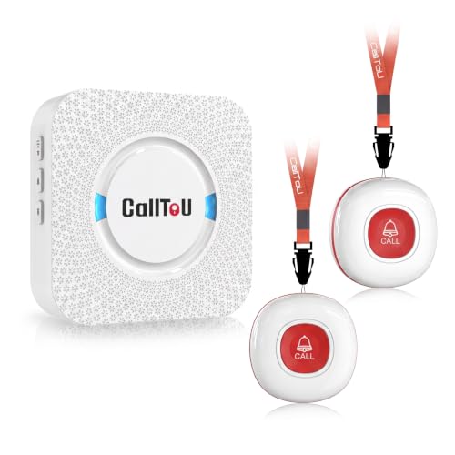 Wireless Caregiver Pager Smart Monitoring System Alert Buttons Hand Call Bell for Elderly Seniors Patients