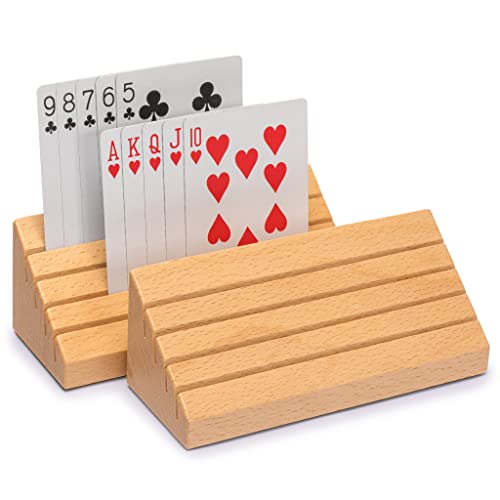 Solid Beechwood Playing Card Holders