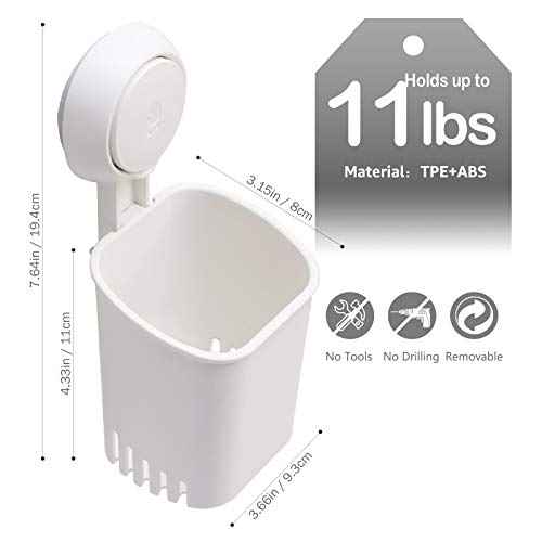 Toothbrush Holder Suction Cup Wall Mounted Drill