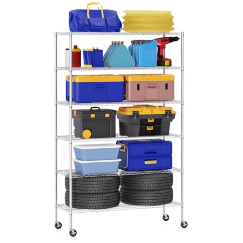 Adjustable Storage Shelves NSF Heavy Duty Metal Shelves Garage Organizer Wire Rack Shelving Storage Unit Shelf Utility