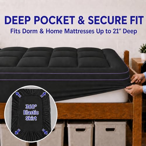 3 Inch Dual Layer Memory Foam Mattress Topper