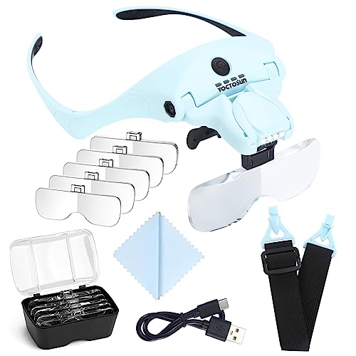 Magnifying Glasses with 4 LED Lights