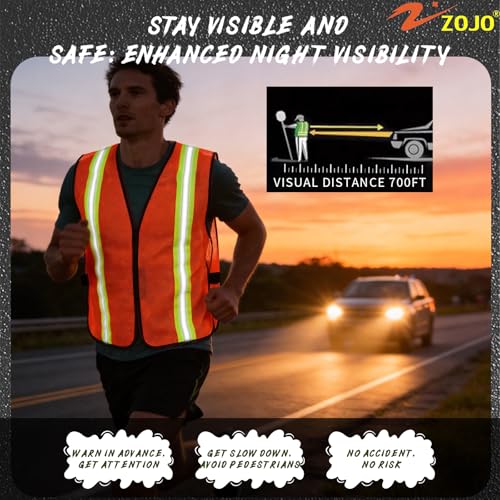 High Visiblity Reflective Mesh Safety Vest Bulk 10 Pack