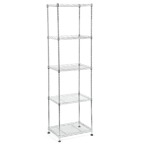 Heavy Duty Black Steel Wire Shelving NSF Certified. Adjustable Storage Rack for Kitchen