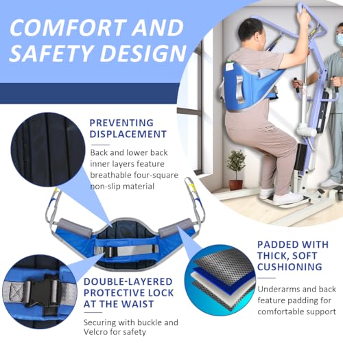 Sit to Stand Lift Patient Aid Padded Sling and Stand Assist with Back Support