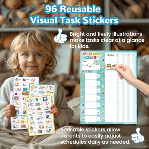 Magnetic Kids Routine Chart+Reward Jar