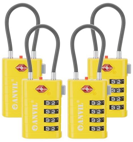 TSA Approved Luggage Locks with Search Alert Indicator
