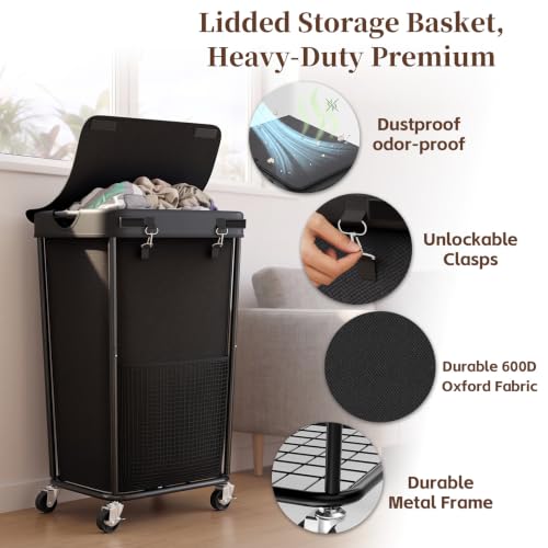 Laundry Basket with Wheels