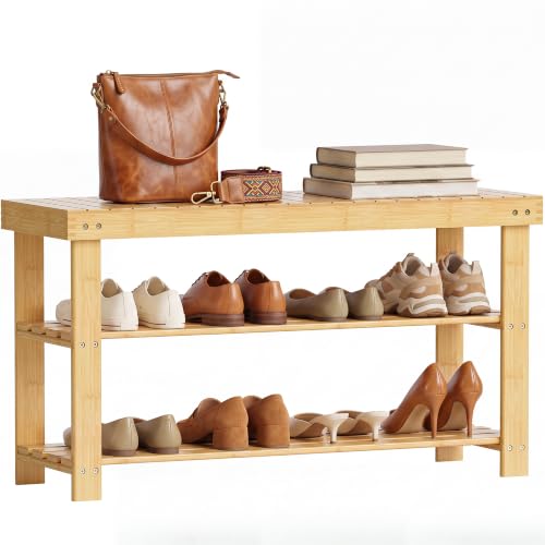 Bamboo Shoe Rack Bench