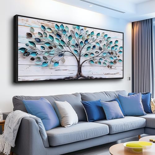Canvas Wall Art For Bedroom Framed Decorations For Living Room Modern Office Wall Decor Lake View Painting Forest Tree Landscape Pictures Canvas Artworks Ready To Hang Home Decor