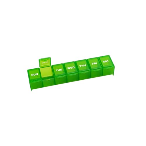 Weekly (7-Day) Pill Organizer, Vitamin Planner, and Medicine Box, Large Compartments