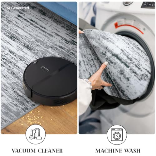 Washable Abstract Rug Non Slip