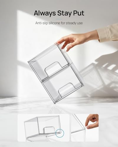 Stackable Storage Drawers Small & Wide & High & Mini