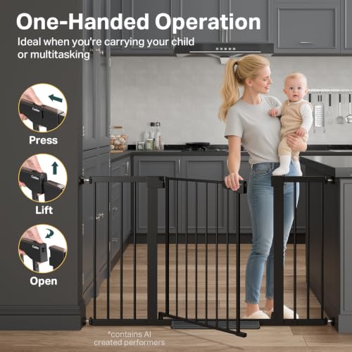 Extra Wide Baby Gate for Stairs