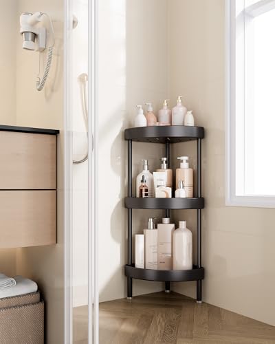 Corner Shower Caddy Stand Rustproof Anodized Aluminum Standing Shower Organizer