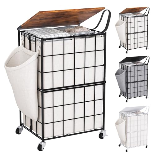 Laundry Basket with Wheels