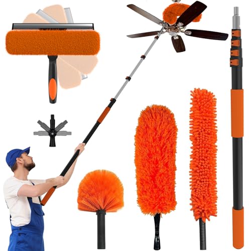 Dusting Kit Long Duster with Extension Pole for High Ceilings