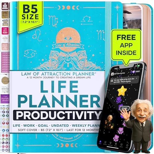 Life Planner Deluxe Undated Planner Weekly and Monthly Manifestiing Journal