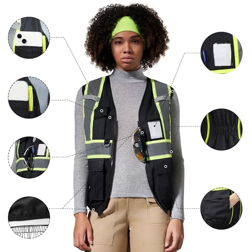 11 color Ladies High Vis Reflective Safety Vest for Women