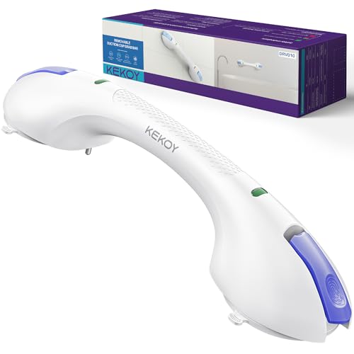17.5 Inch Suction Grab Bars for Bathtubs & Showers with Indicator 2 Pack