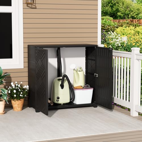 Outdoor Indoor Storage Cabinet Resin Cabinet Waterproof White