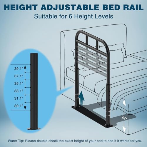 Adjustable Bed Step Stool with Handles