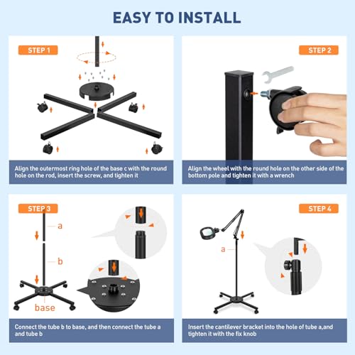 Magnifying Glass with Light and Stand