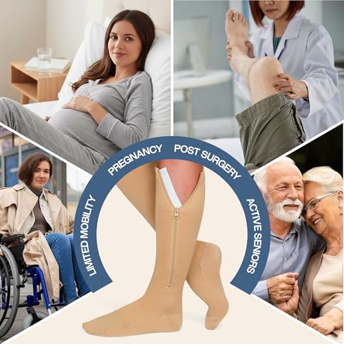Zipper Compression Socks for Men & Women