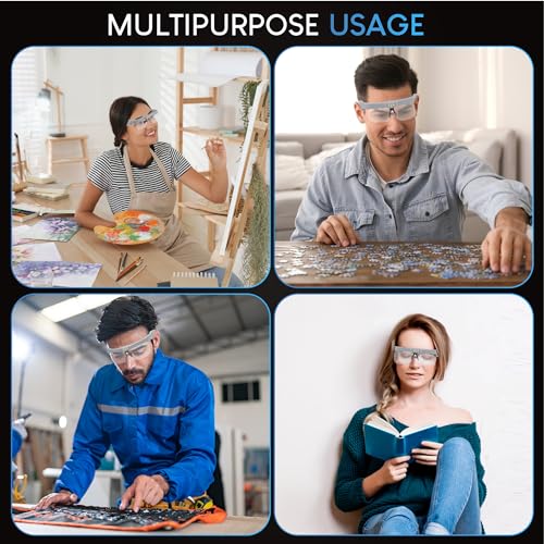 Magnifying Glasses with 3 LED Lights and 5 Detachable Lenses